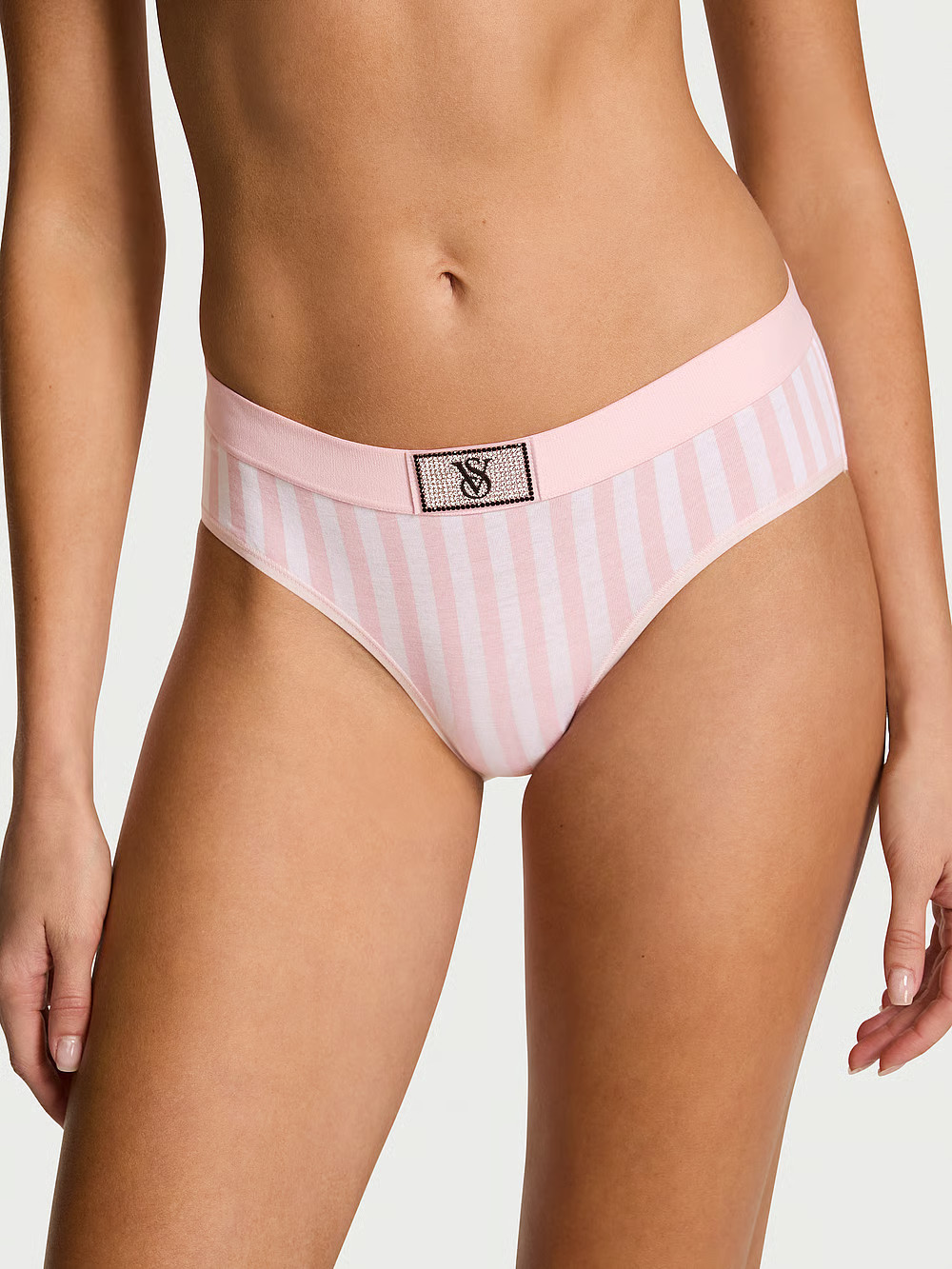 Victoria’s Secret Women’s Logo Cotton Shine Patch Hiphugger Panty ST11276816 NWT