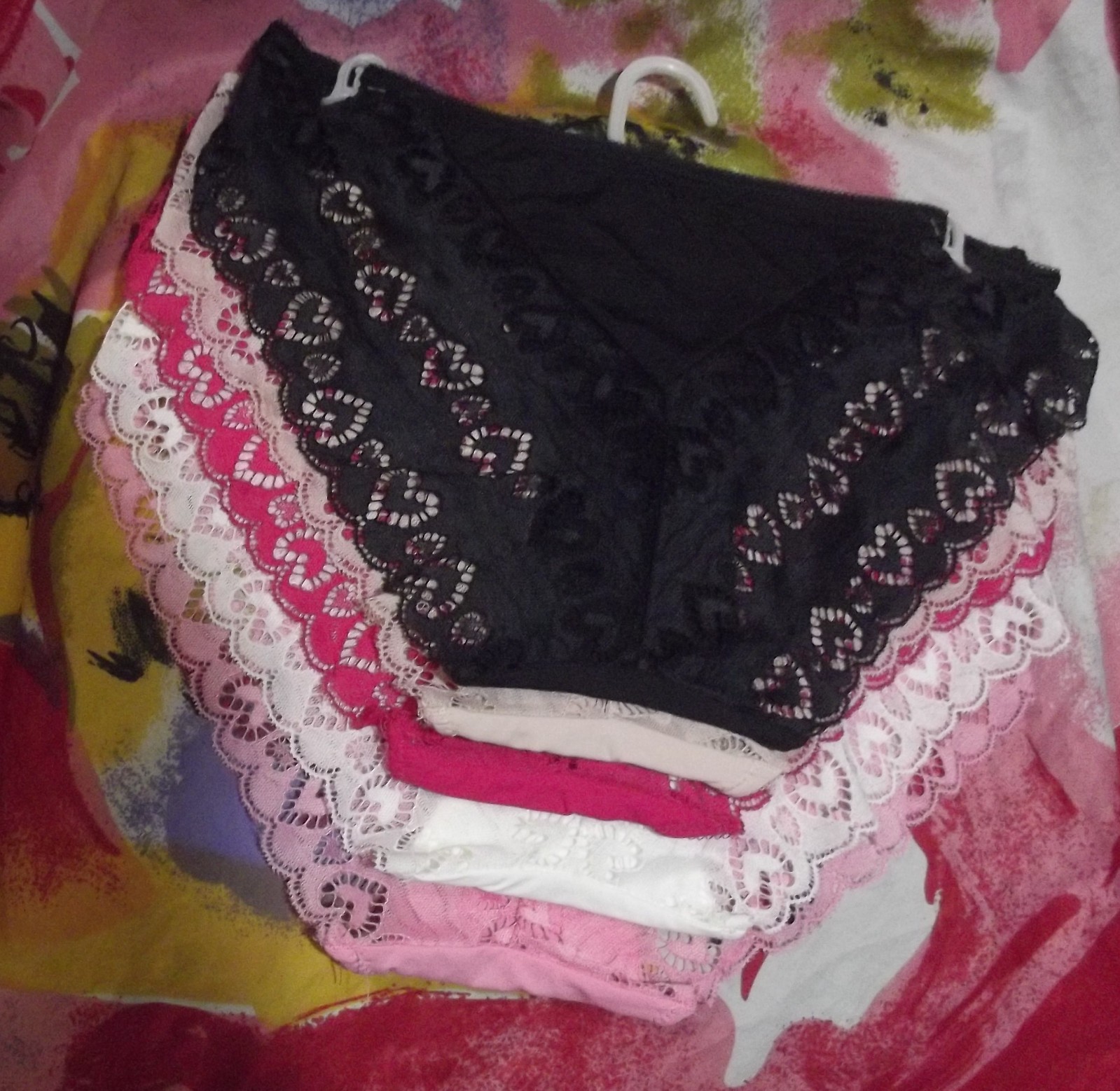 5 JESSICA SIMPSON JS12686 MF ULTRA FLIRTY LACE TRIMMED BIKINI PANTIES L
