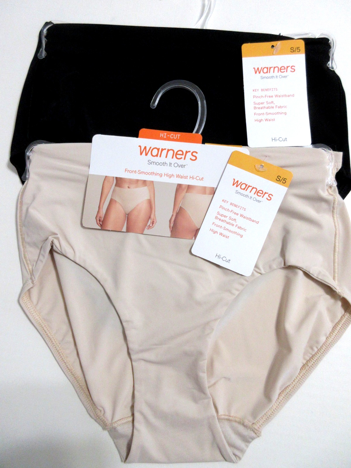 Warners HI CUT 2-Pair Smooth it over Front High Waist RT9021 multi nylon ~ 5/S
