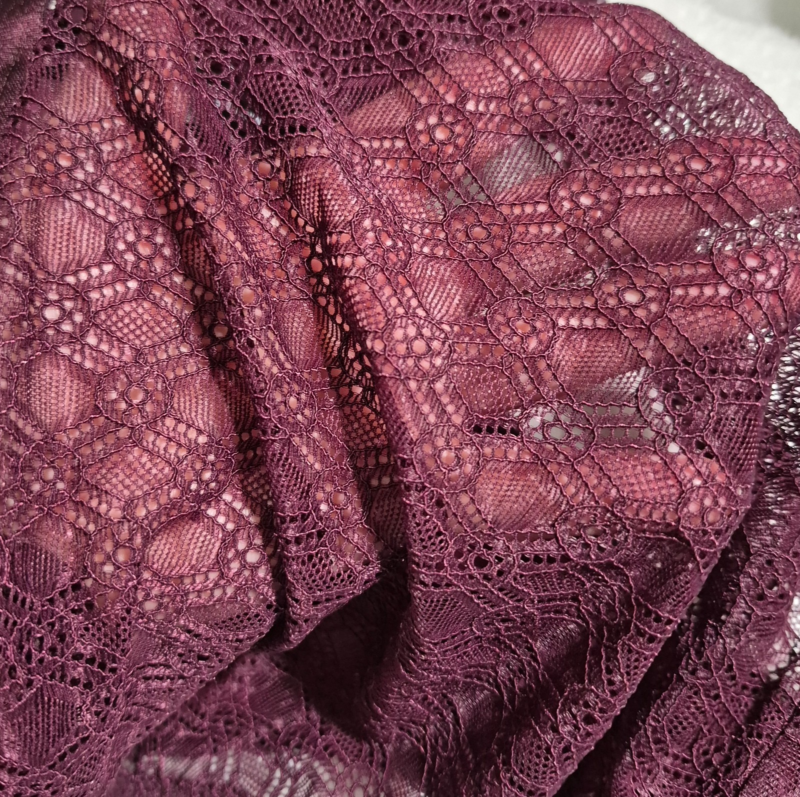 Torrid Hipster Panty Size 2X Winetasting Bella Lusso Fishnet Lace Mid Rise NWT