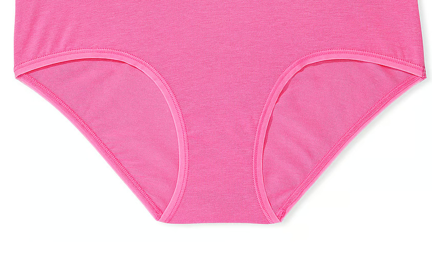 XL Spring Pink Stretch Cotton LOGO Waist Victorias Secret Hiphugger Brief Panty