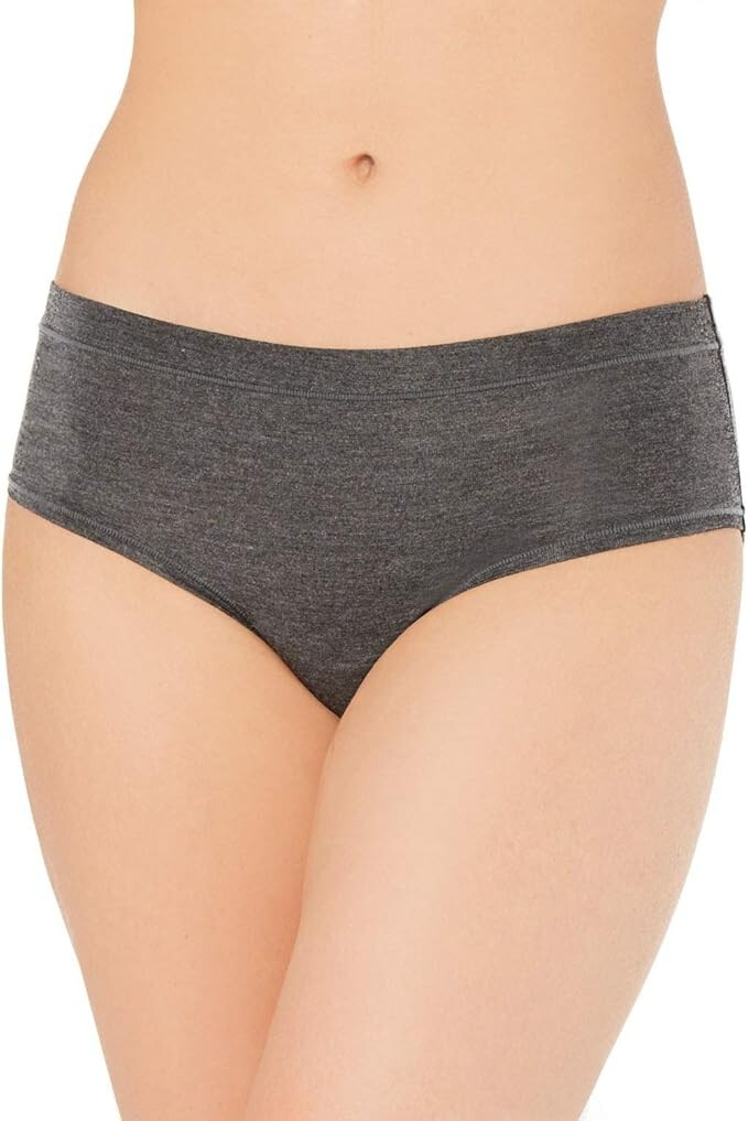Alfani Ultra Soft Hipster Panty Charcoal Grey Stripe Rayon Blend