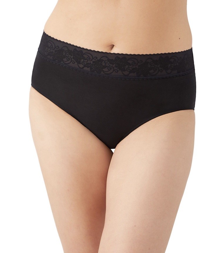 Wacoal Comfort Touch brief panties L Large Black Tan Nude Lot Of 2