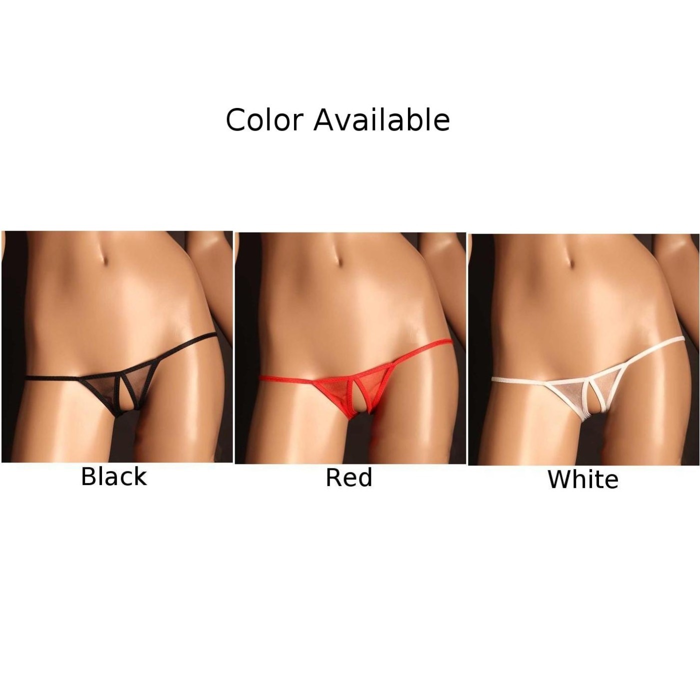 Breathable Mesh G String Thongs with Crothless Design for Women’s Sexy Briefs