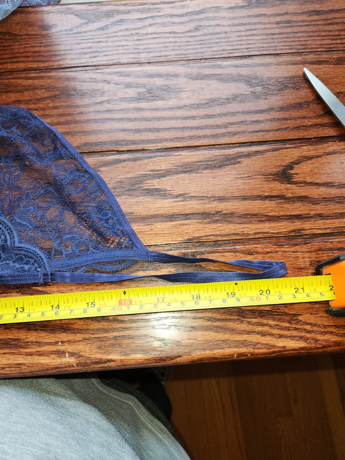 Joyspun 3pk. Lace String Women Thongs XXXL (22) Navy/Pink/light Blue NWT