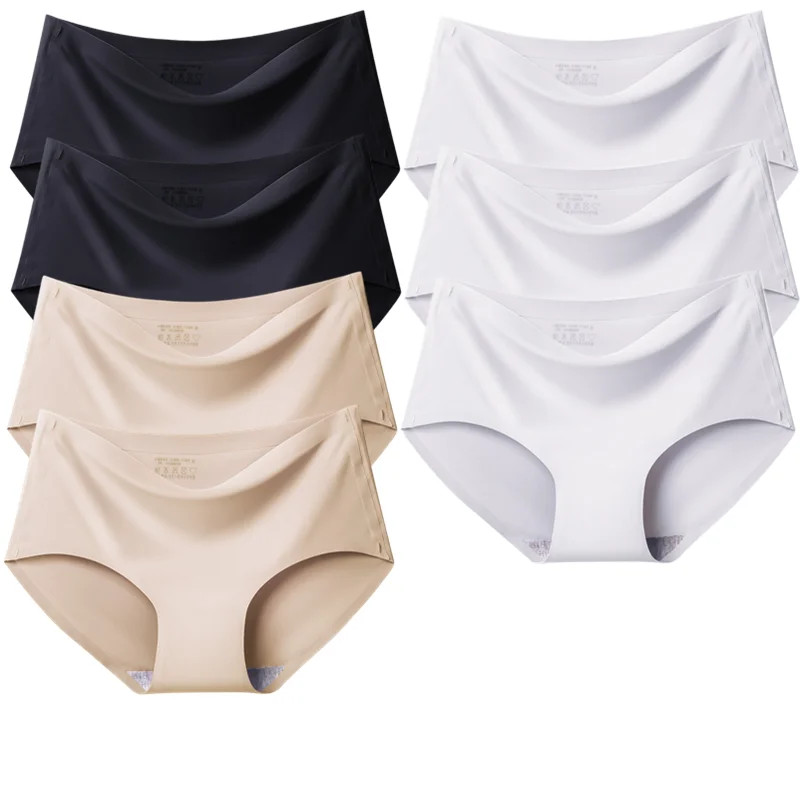 Seamless Brief Panties Mid Rise Soft Breathable Stretch Underwear 7PCS Set