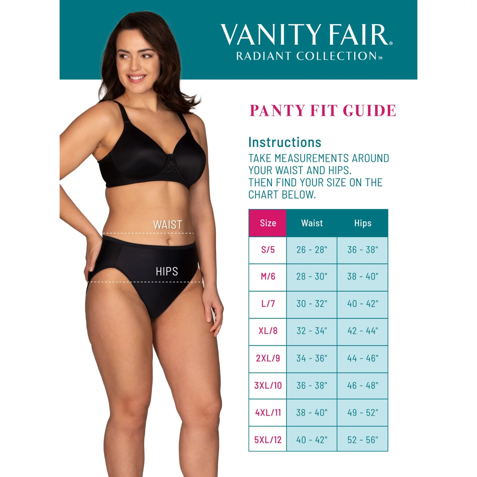 NEW Vanity Fair Radiant Undershapers Light Control Hi-Cut 3 Pk Women Size 4X