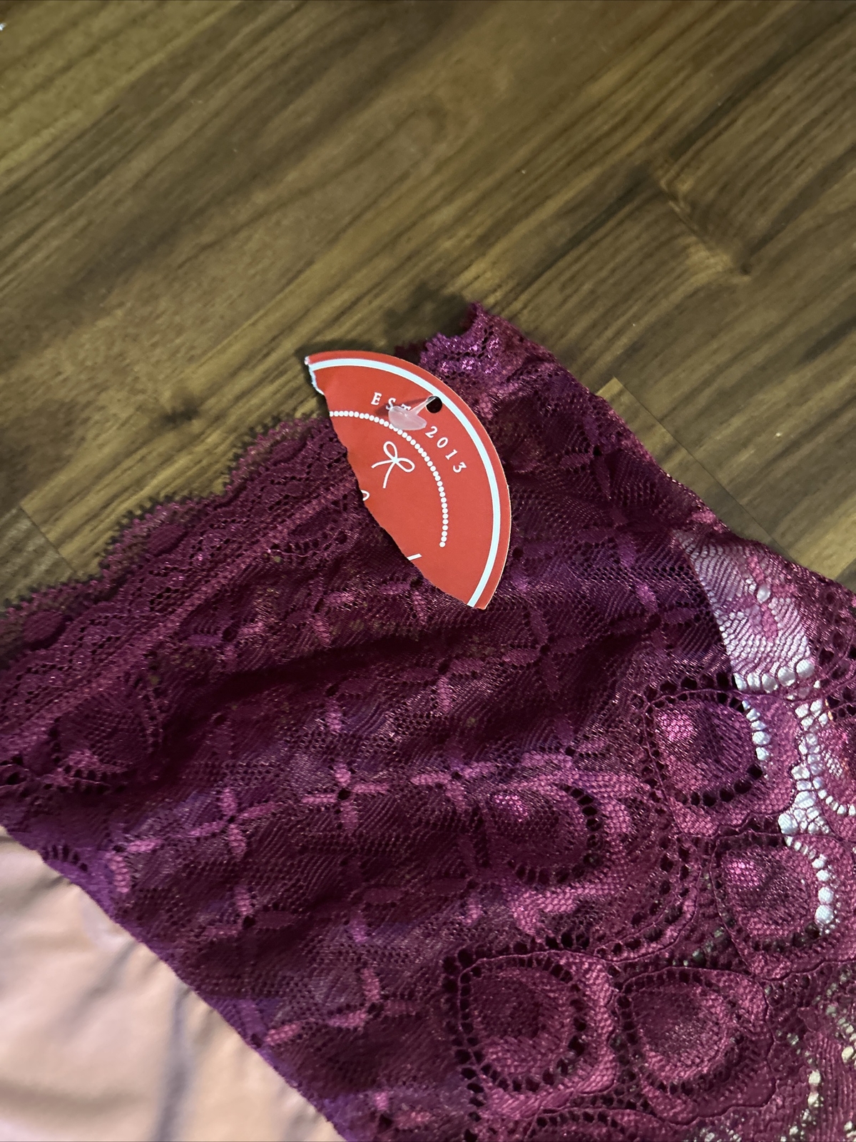 Splendies Hipster Panties 3X Purple Dusty Rose Lace Smooth Front Sexy NWT