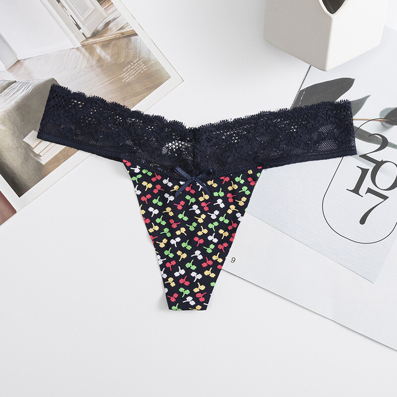 5PCS/LOT Sexy Womens G string Thong Panties Brief Lace Underwear Bikini Lingerie