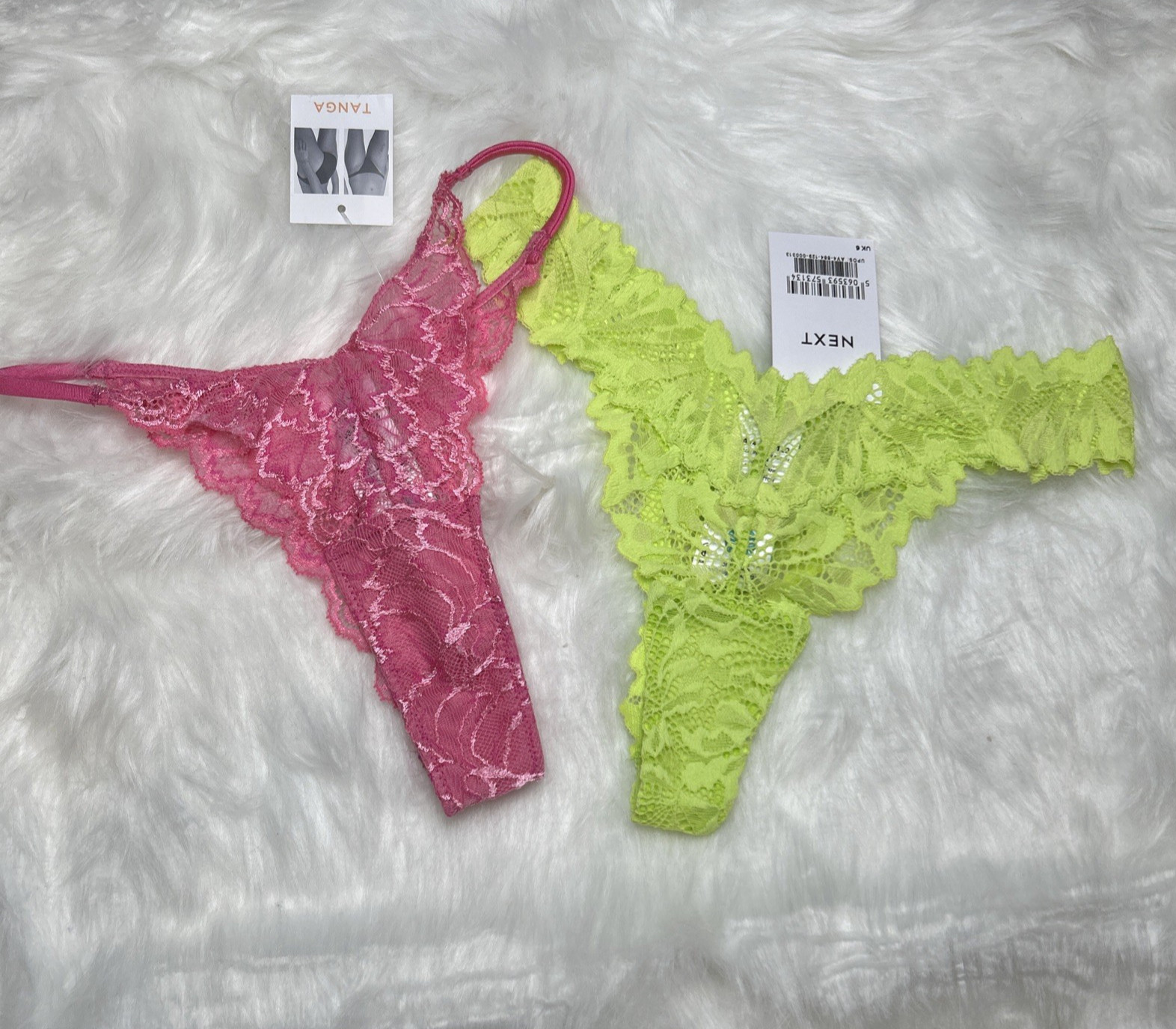 NEXT SET – THONG/ TANGA – 2 PCS – UK6 – GREEN/ PINK