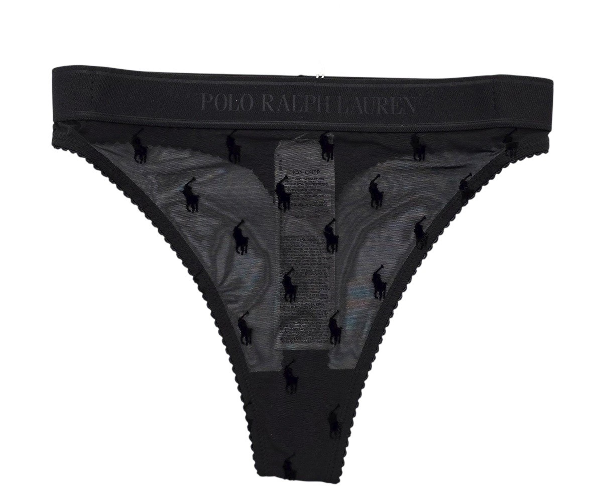 Polo Ralph Lauren High Rise Flocked Pony Thong – 4P0124