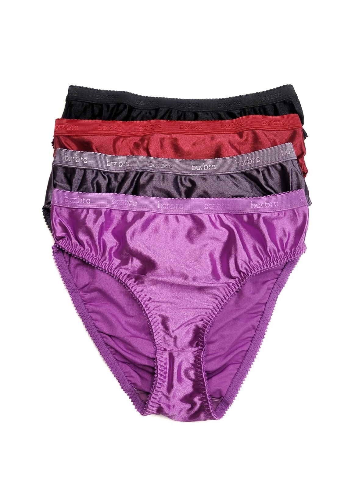 B2BODY Women Full Coverage High Waist Light Tummy Control Satin Bikini Panties