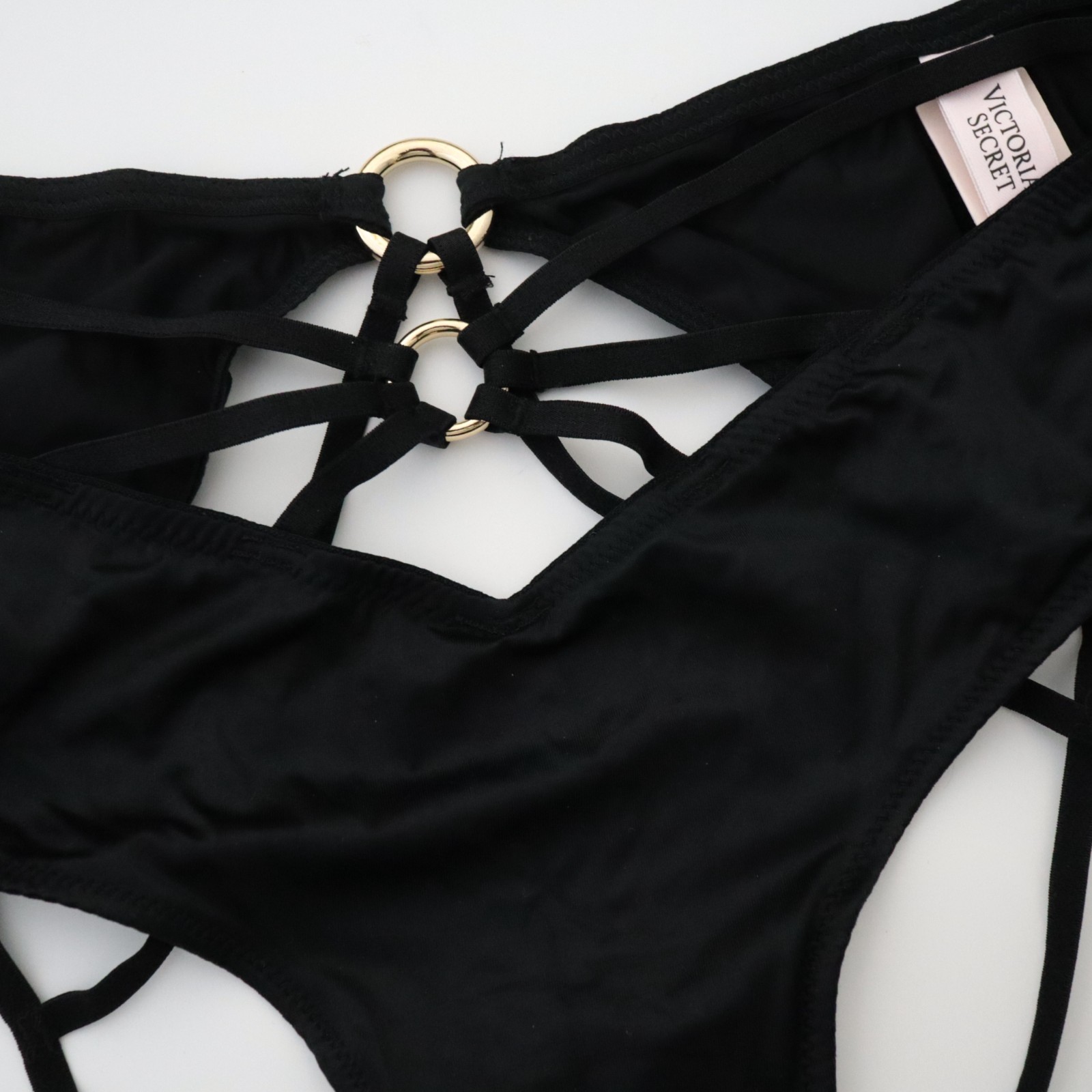 NEW Victoria’s Secret VERY SEXY Strappy Ring Hardware Open-Back Cheeky Panty XS