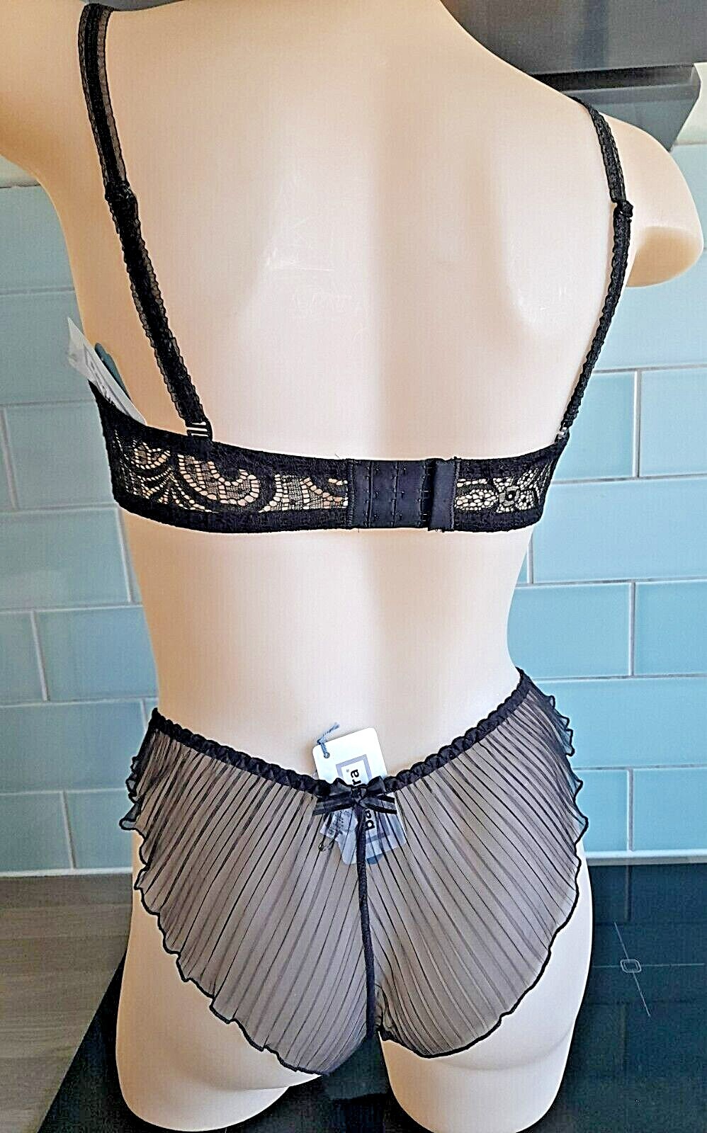 Barbara Black “Follies” High Leg Pleated Fan Backed Briefs