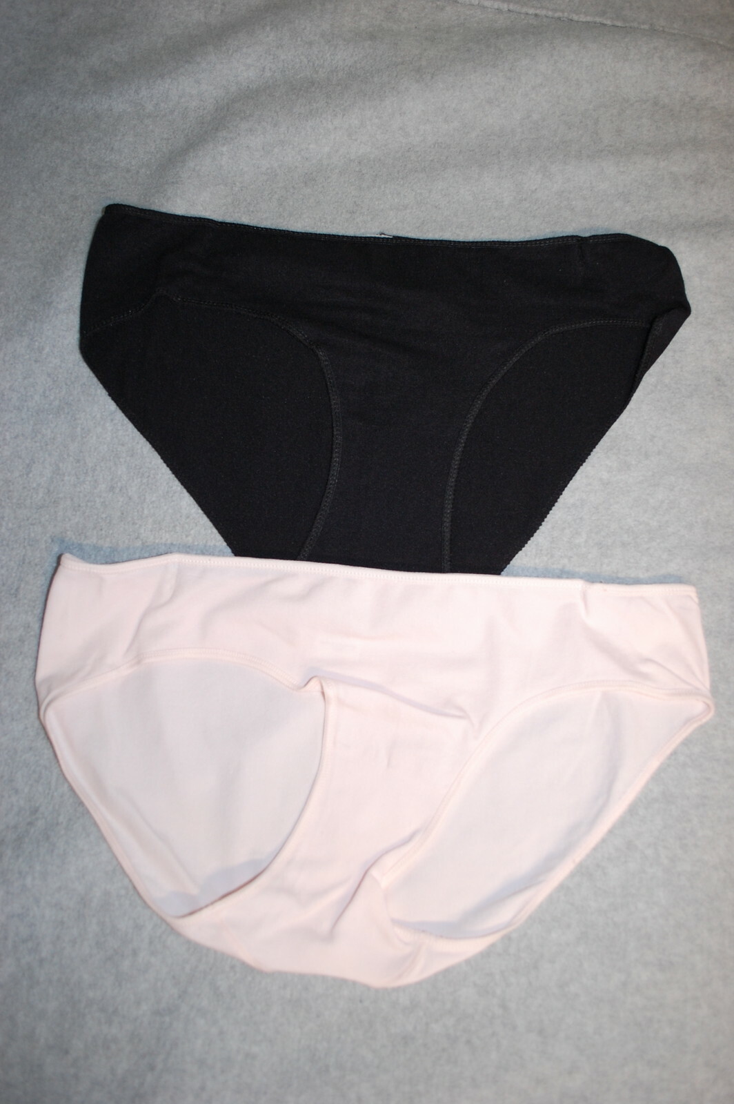 Womens 2 PAIR LOT MATERNITY PANTIES Seamless Hipster BLACK & PALE PINK 10-12 M/L