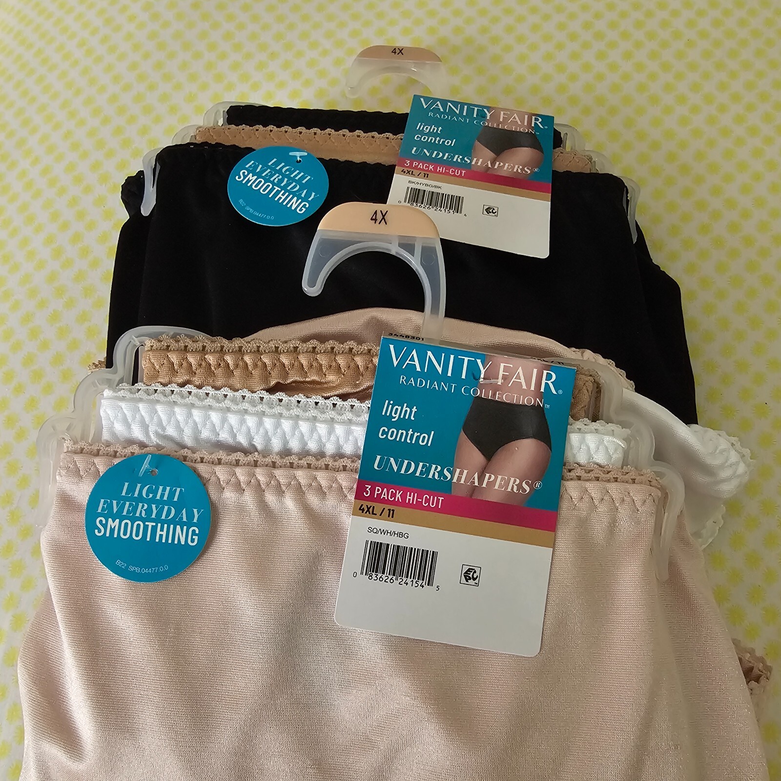 NEW 6 PAIRS VANITY FAIR UNDERWEAR PANTIES WOMENSsize 4x ( 11) HI CUT BRIEF