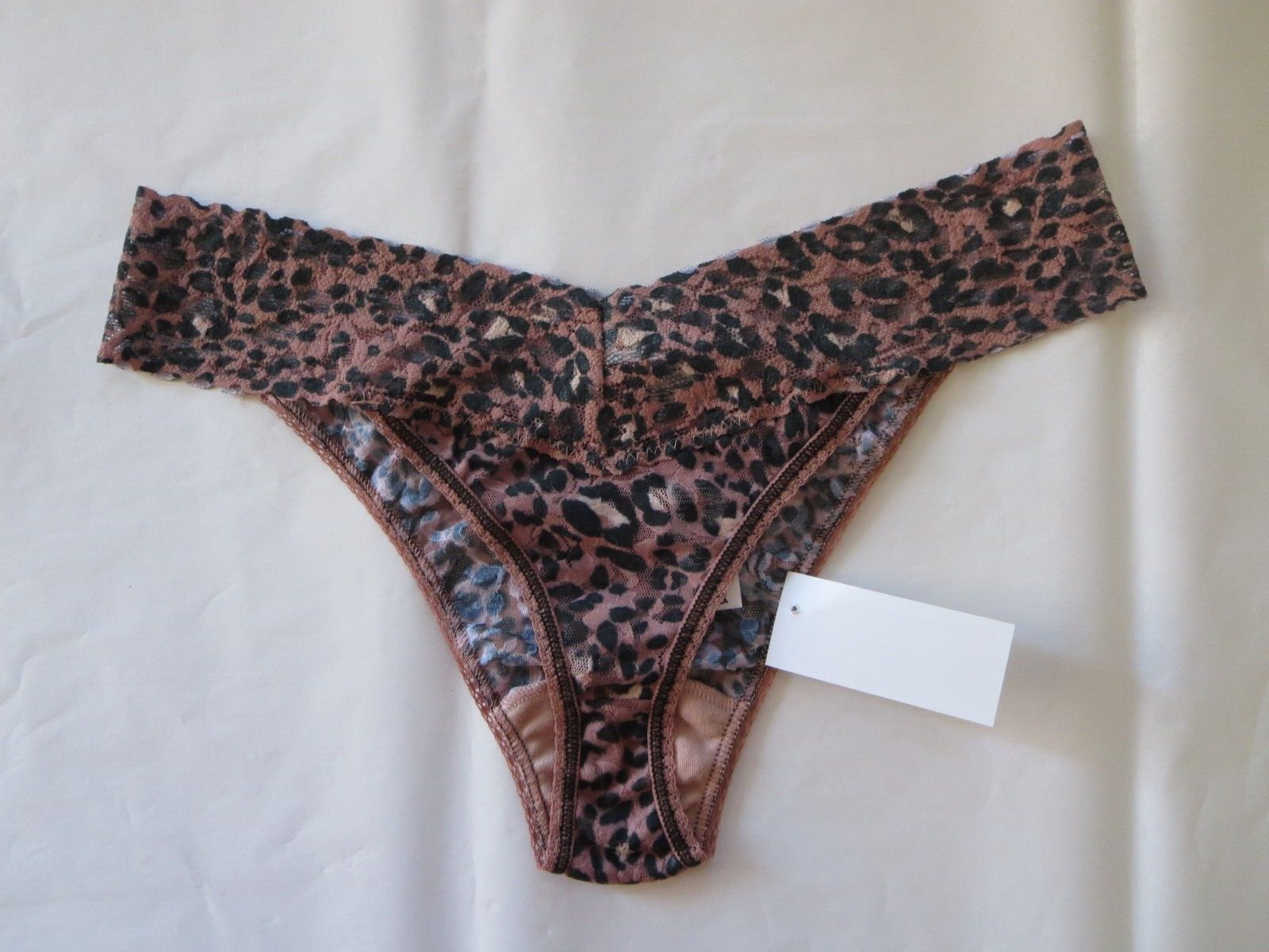 HANKY PANKY LEOPARD NATURAL RISE THONG, MULTI/BROWN, ONE SIZE, NWOT $25