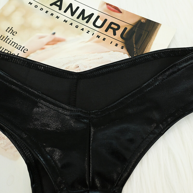 5 Packs Lot Women Metallic Lingerie G-String Micro Thong Underwear Bikini Briefs