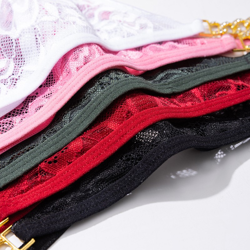 5 Pack Lot Sexy Womens Lace Panties Thongs See Through Underwear Lingeries Brief