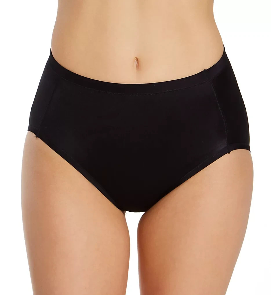 NWT VANITY FAIR 8/XL Body Caress All Over Smoothing Brief Panties 13138 BLACK