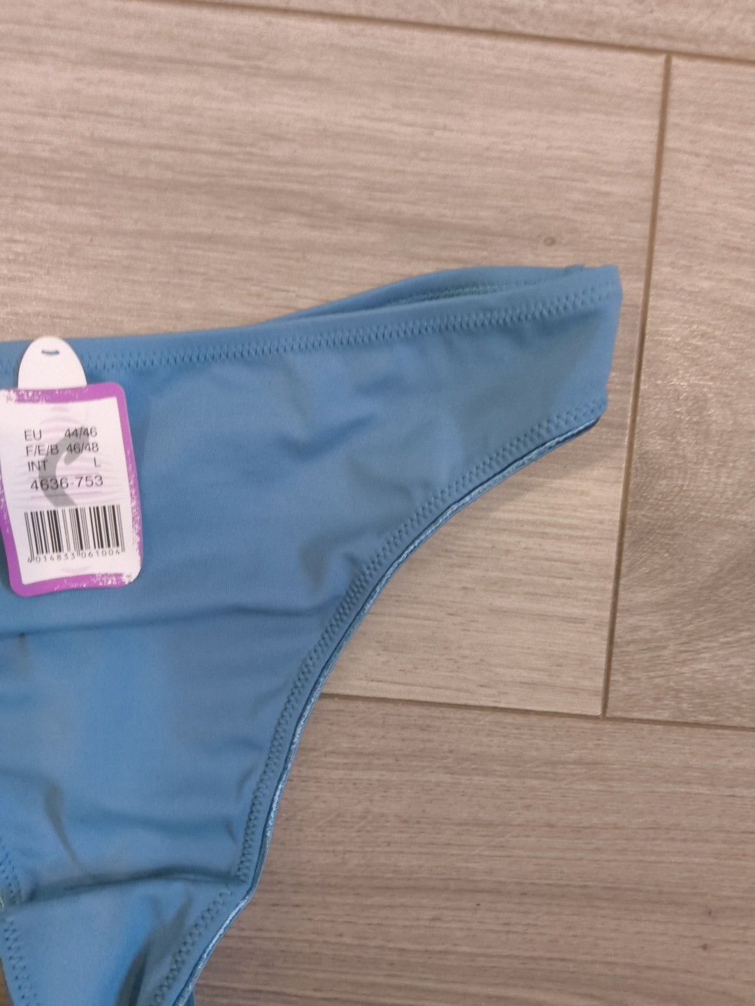 BNWT Deep Teal Blue High Cut Classic Tanga Thong Size 6-8