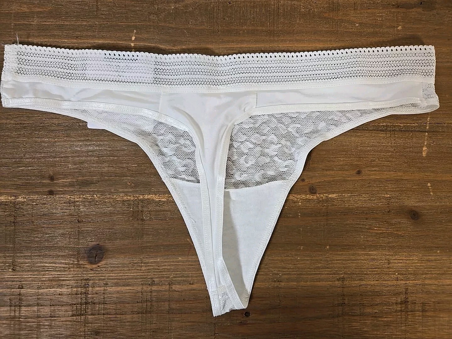 Secret Treasures Thong S XL 2X Ivory Leopard Jacquard Sexy Panties Underwear