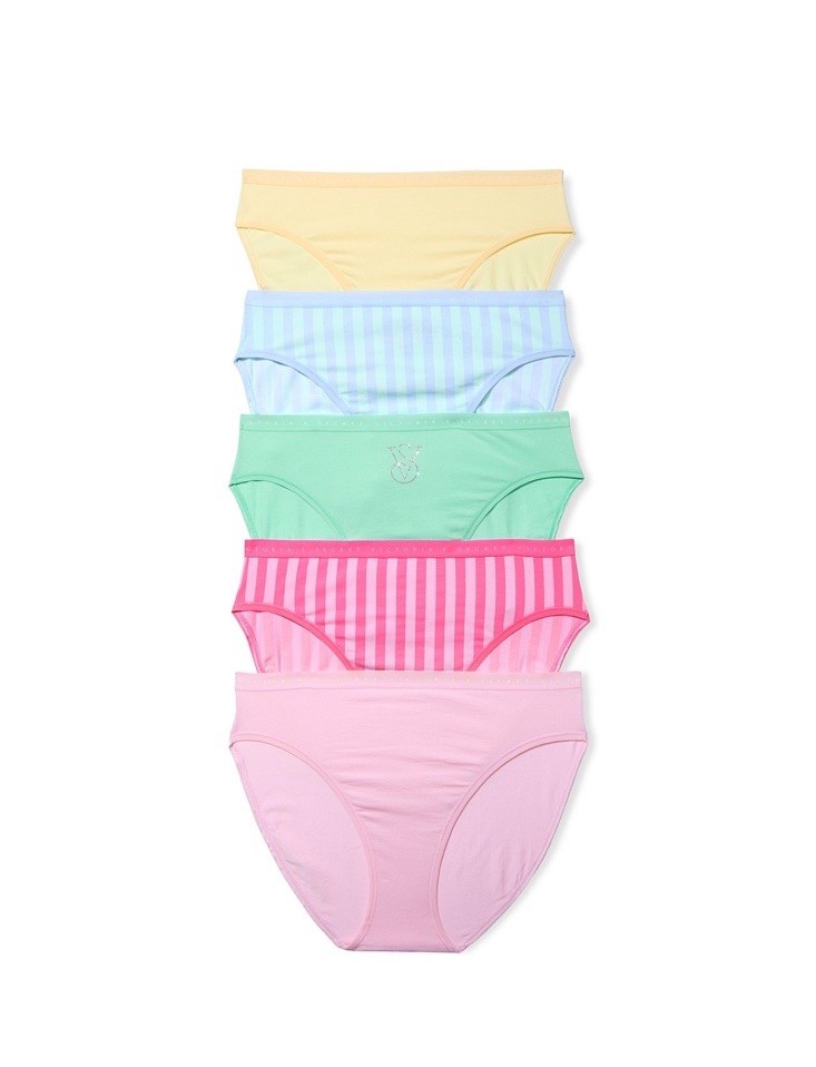 5-Pack Victoria’s Secret sz M High Leg Brief Panty Stretch Cotton Bundle Lot Set