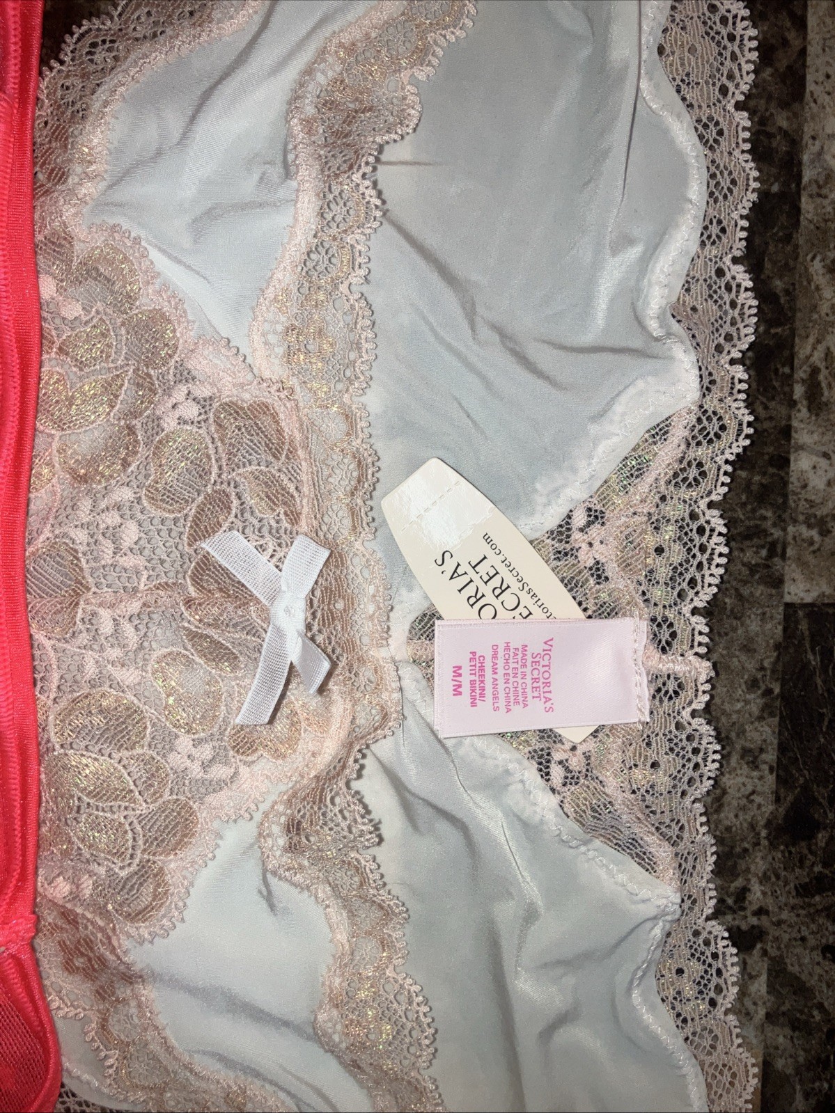 2 NWT Vintage Victoria’s Secret Cotton Lace Back Low-Rise Hiphugger Panties M