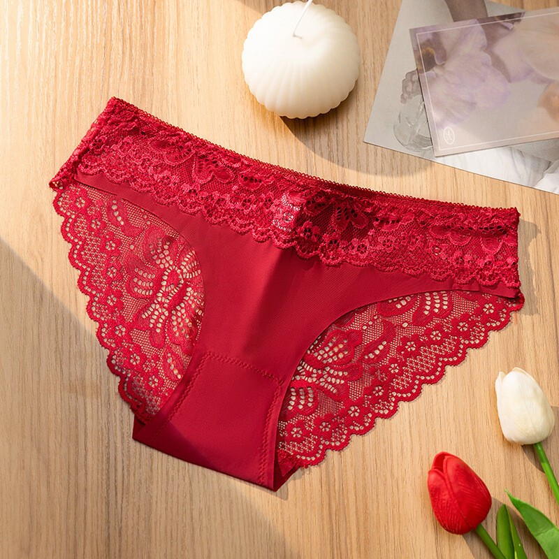 7PCS/LOT Sexy Lady Womens Low Waist Lace Panties Brief Bikini Underwear Lingerie