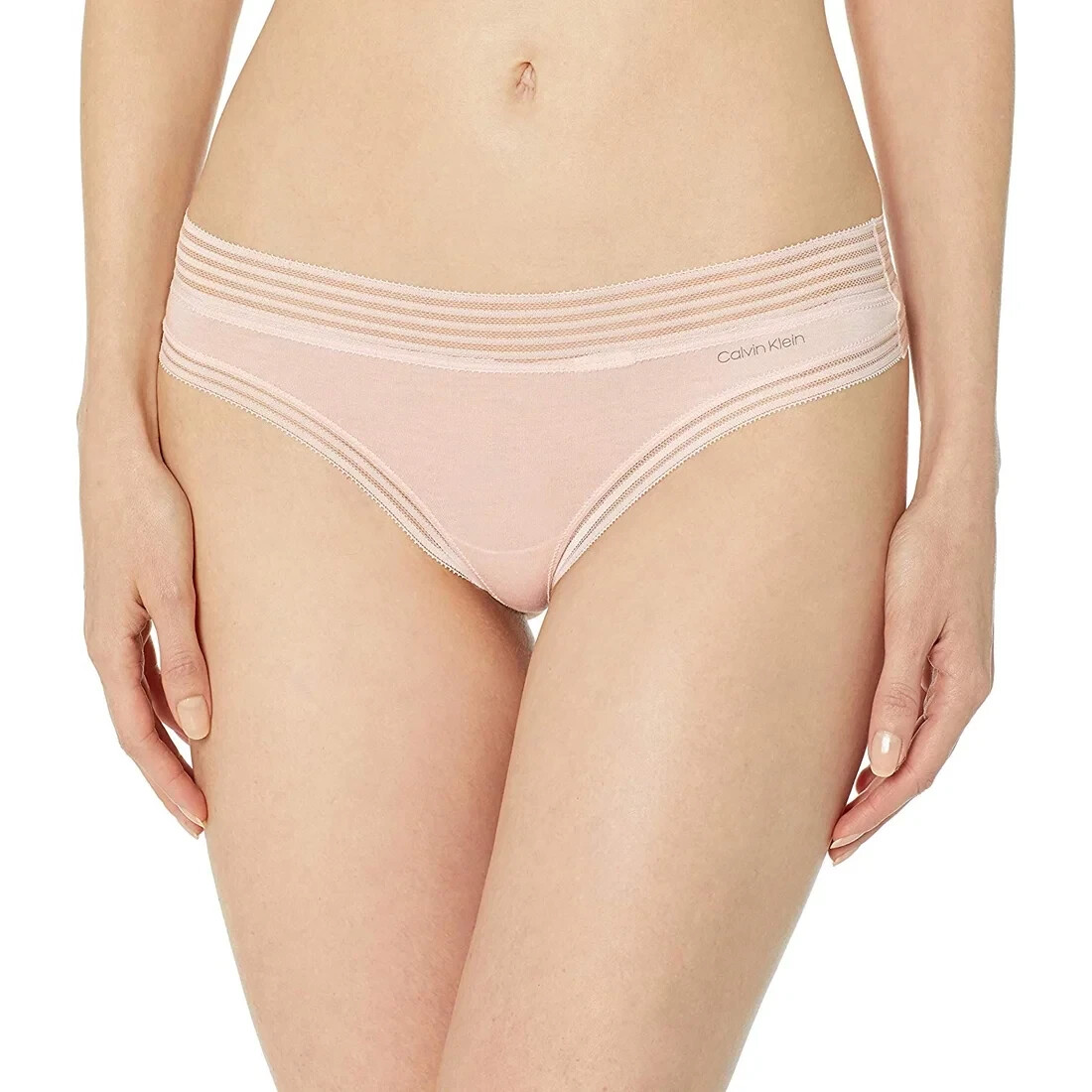 Calvin Klein Ultra-Soft Modal Thong Panty Women’s S Nymphs Thigh Elastic Waist