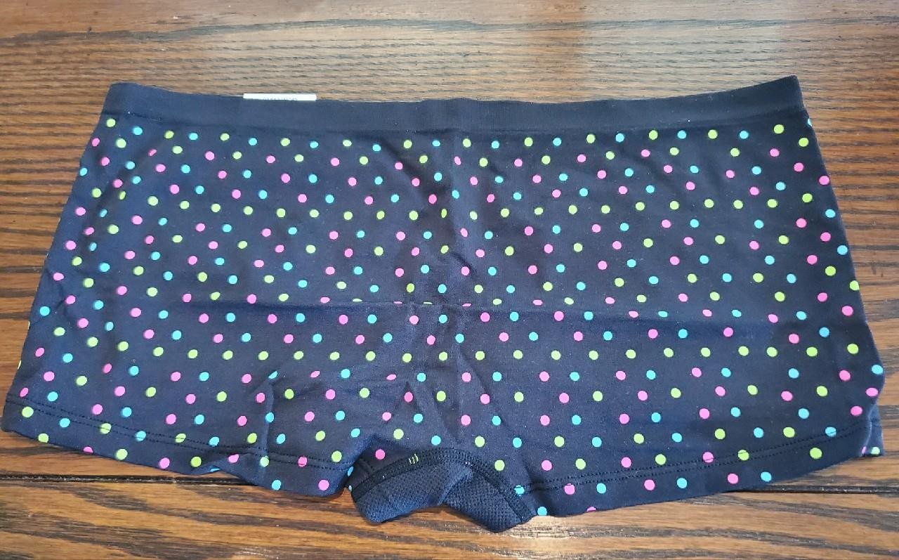 NWT JENNI 90% NYLON 10% SPANDEX BOYSHORT PANTIES 9114435B246 KSCOPE DOT XL