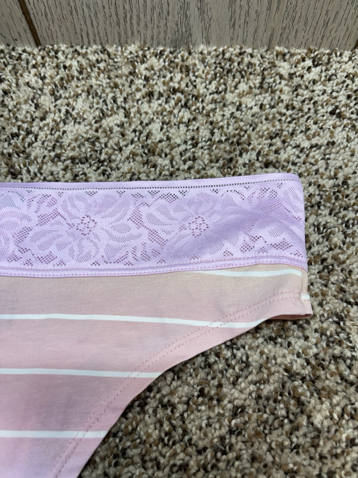 Auden Pink/Multi-Color Cotton Blend Cheeky Panty. Size: S (4-6).