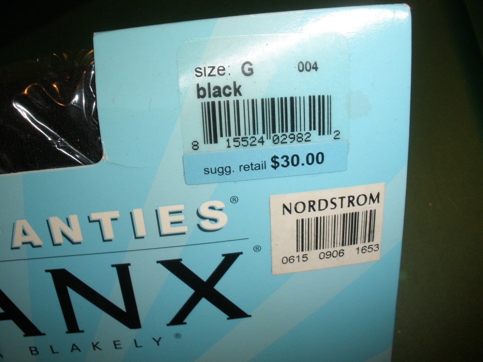 NEW Power Panties SPSNX by sara Blakely Black Size G Performance Underware