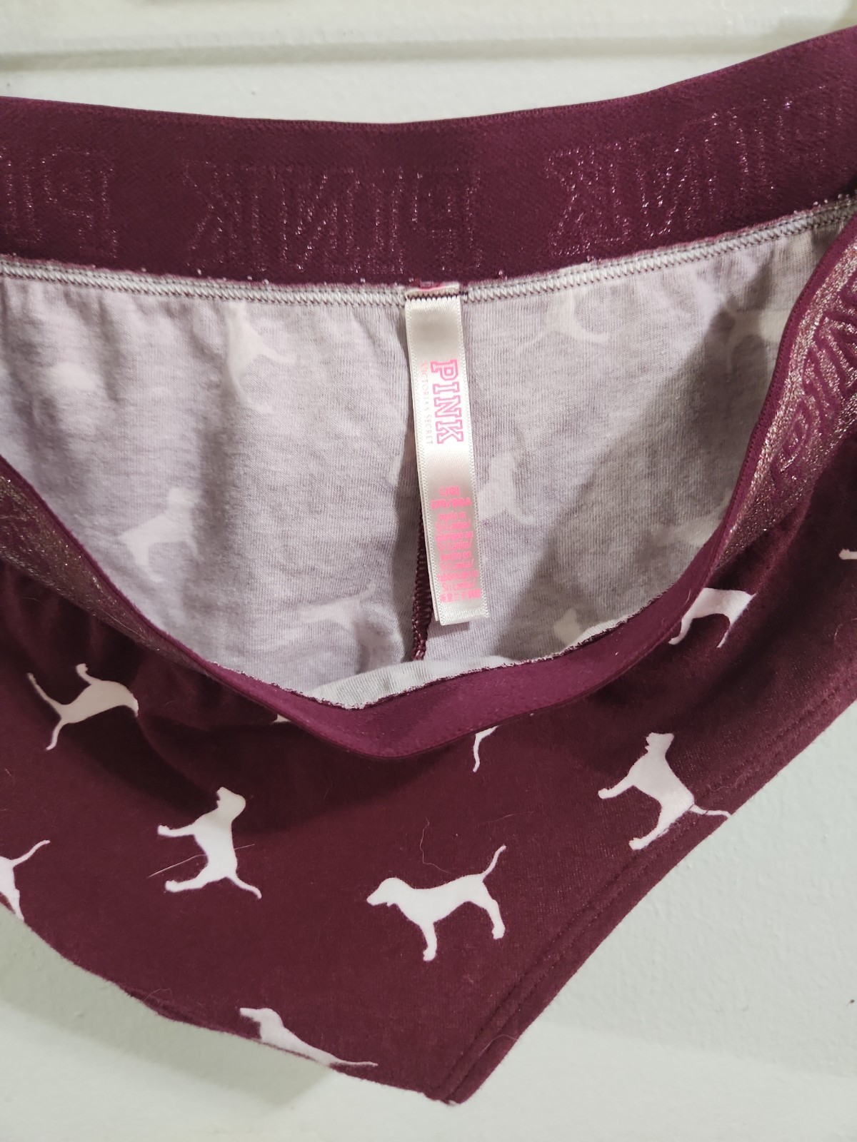 Victoria’s Secret PINK Logo Cheekster Panty Ruby Dog Print