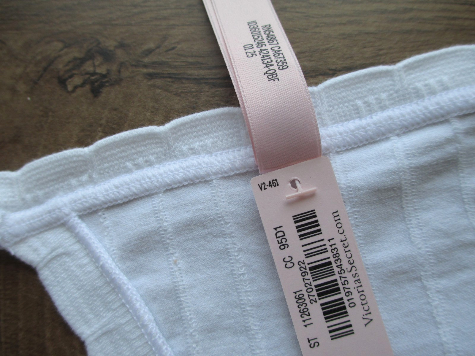 VICTORIA’S SECRET Cotton V-String Thong Panty VS White S M L XL Rib Ribbed NWT