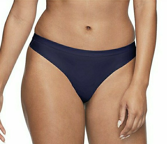 Warner’s Cloud 9 Thong Panty Smooth Invisible Look RX810P 9/2XL Navy Blue New