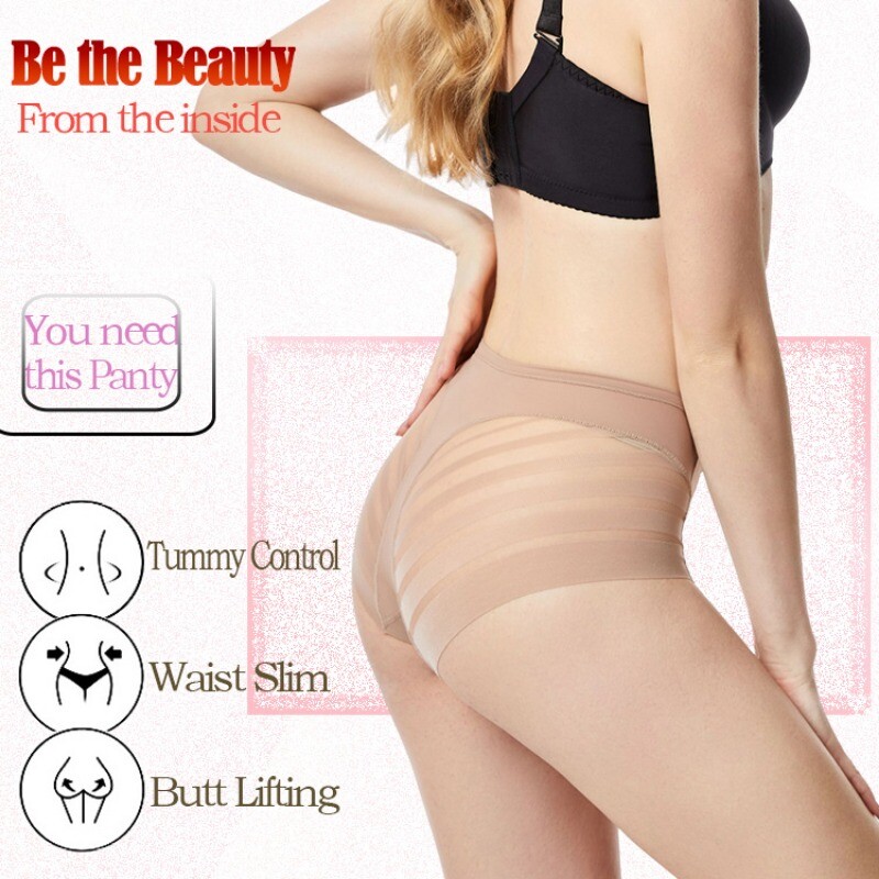 Women sexy Seamless High Waist Panties Stretch Briefs Underwear