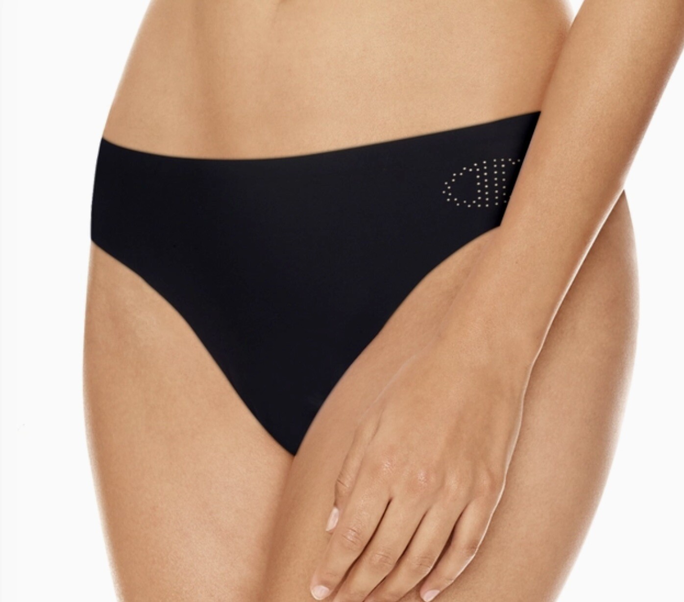 CHAMPION Free Cut Black No Show Thong Panty NEW Womens Sz M 6 L 7 XL 8 2XL 9