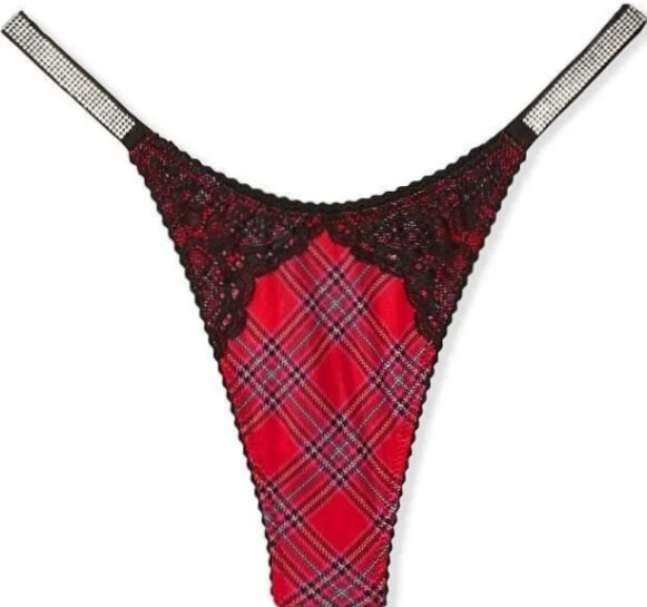 Victoria’s Secret SALE Rhinestone Shine Straps Thong XS S M L XL XXL Pantie
