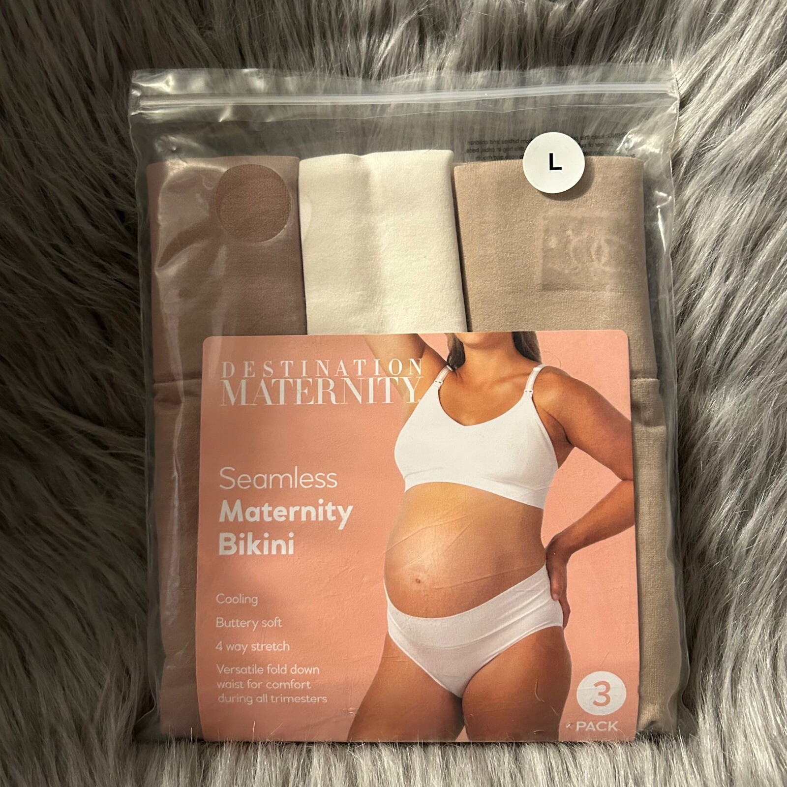 Destination Maternity Seamless Bikini Women Size Large Cooling Buttery Soft NEW