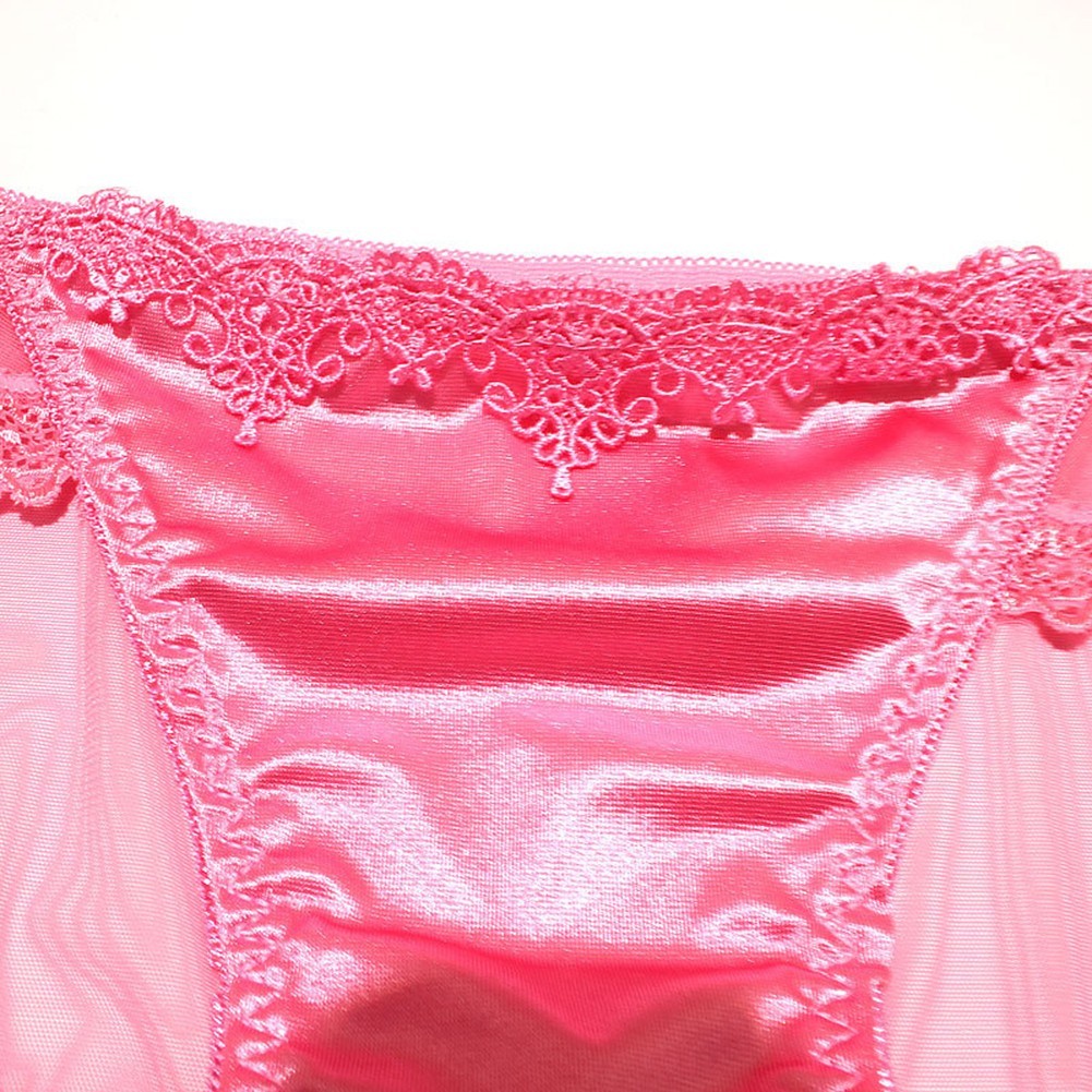Satin Soft Underwear Lightweight Breathable Sexy Briefs Traceless Knickers
