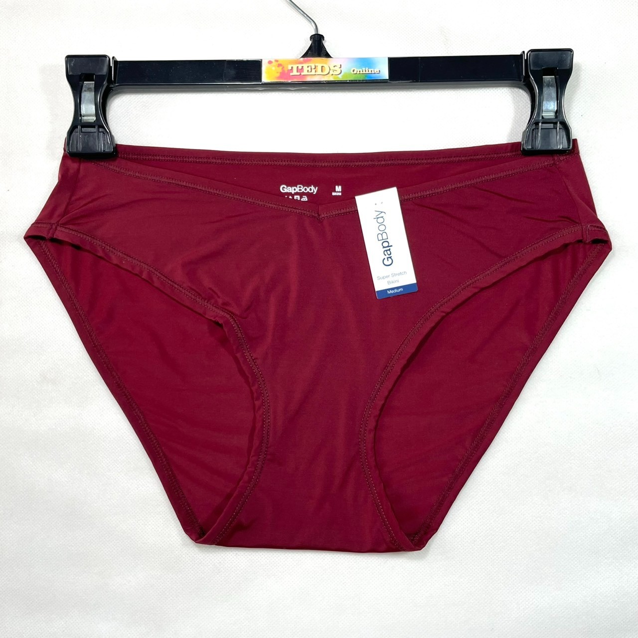 NWT GAP GapBody Women’s M Super Stretch Bikini Underwear, GPW01382 Cabernet