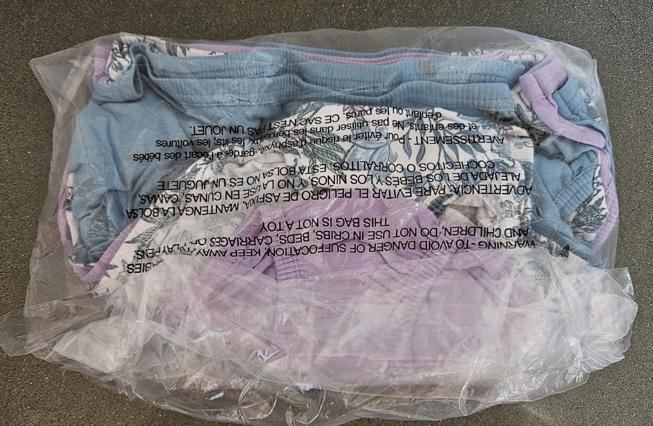 Jockey Elance 6pk sz 8 French Cut Purple Blue Womens Underwear Panty 100% Cotton