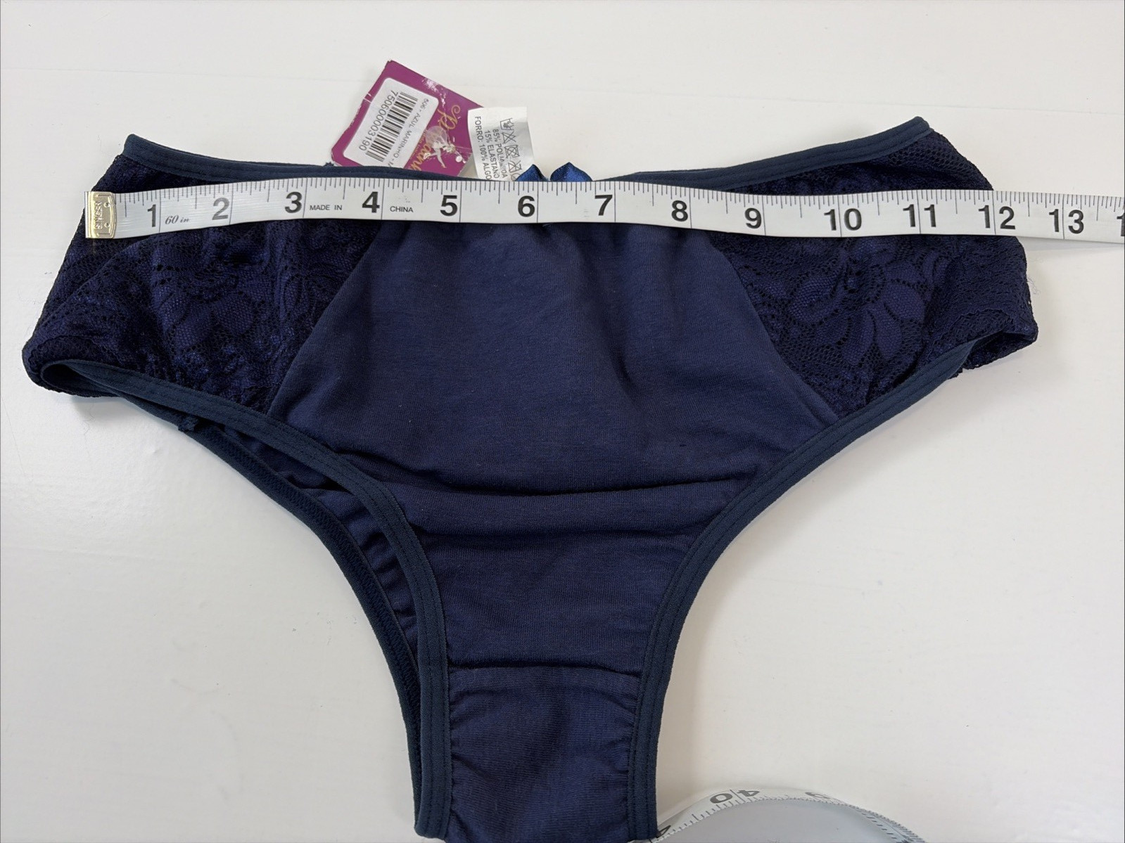 Piradinha Moda Intima Panties Dark Blue Size Medium