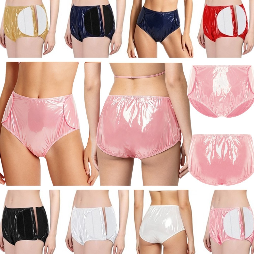 US Women Adjustable Waist Diaper with Stickers Tear Away Washable Underwear