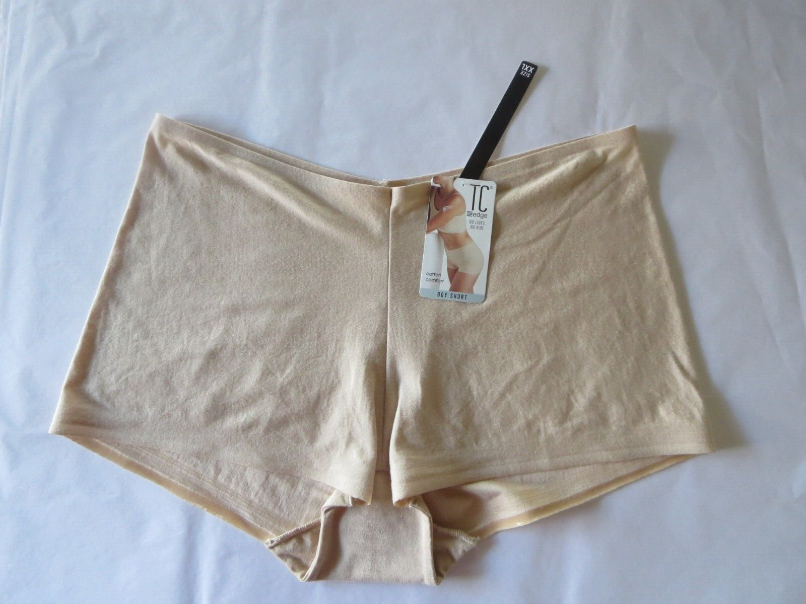 TC EDGE COTTON COMFORT WOMEN BOY SHORT PANTY #A4-146, NUDE, XXL, NWT $18