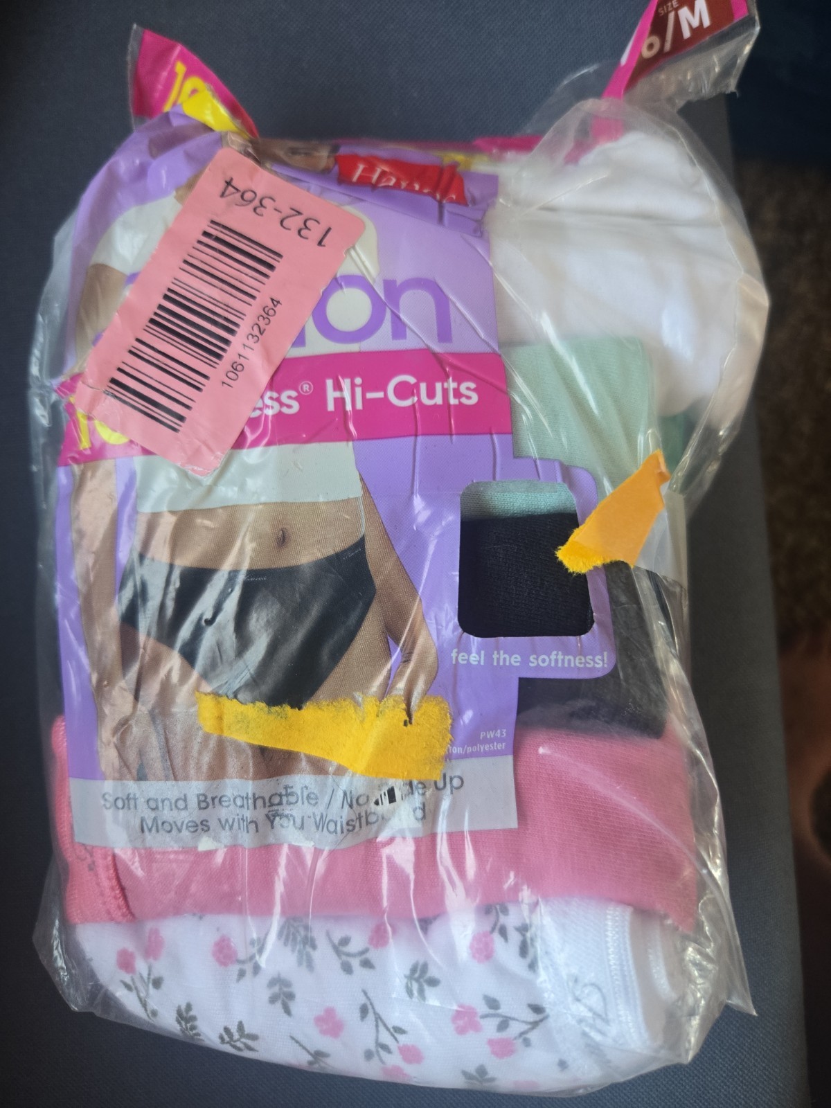 *Hanes Hi-Cut Panties Panty 9 Pack Womens Underwear Assorted Colors Value Cotton