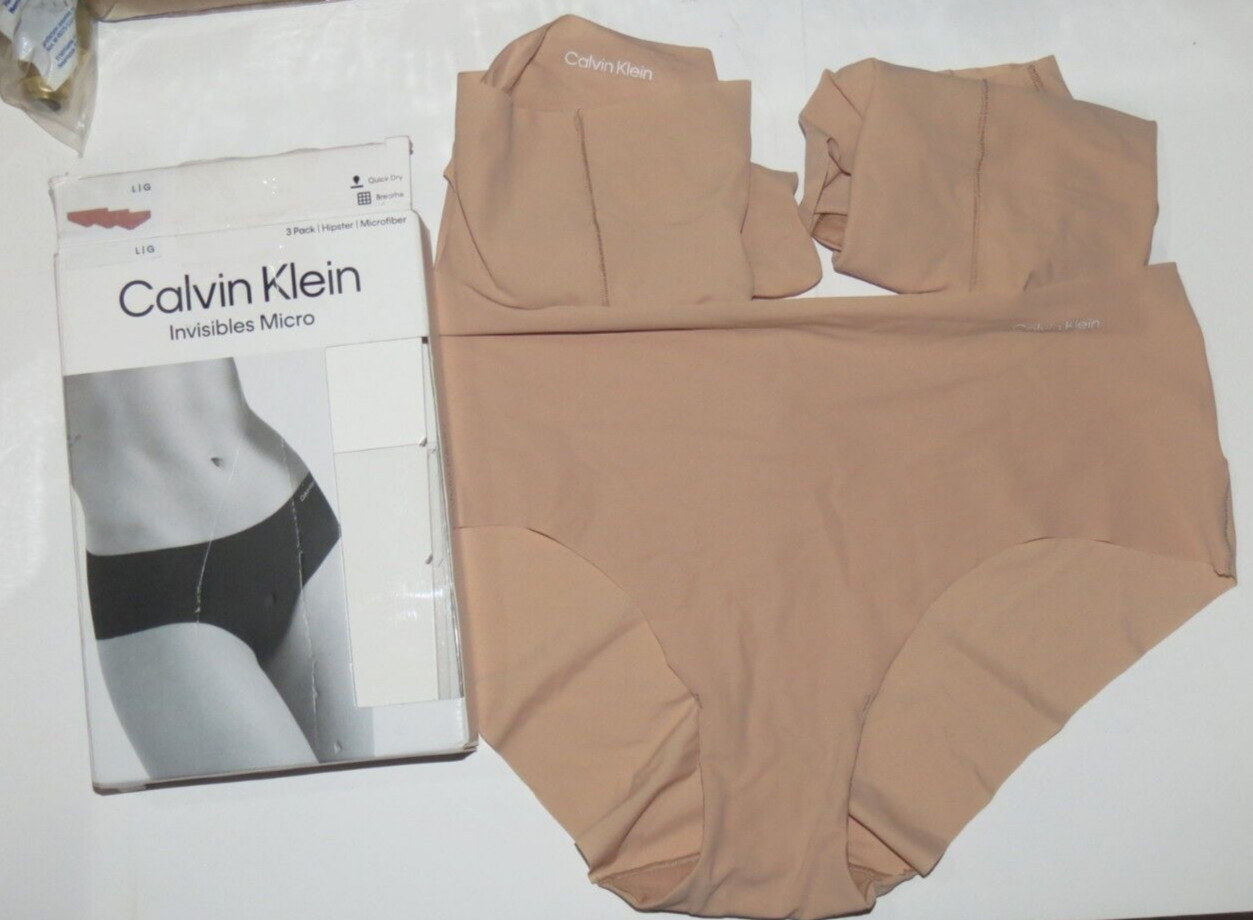 b1 Calvin Klein QD3559 Invisibles Hipster Panty – 3 Pack Large