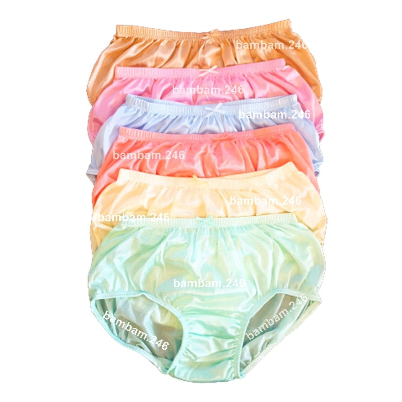 6 Vintage Silky Nylon Underwear Comfort Full Cut Panties Briefs Plus Size L Guss