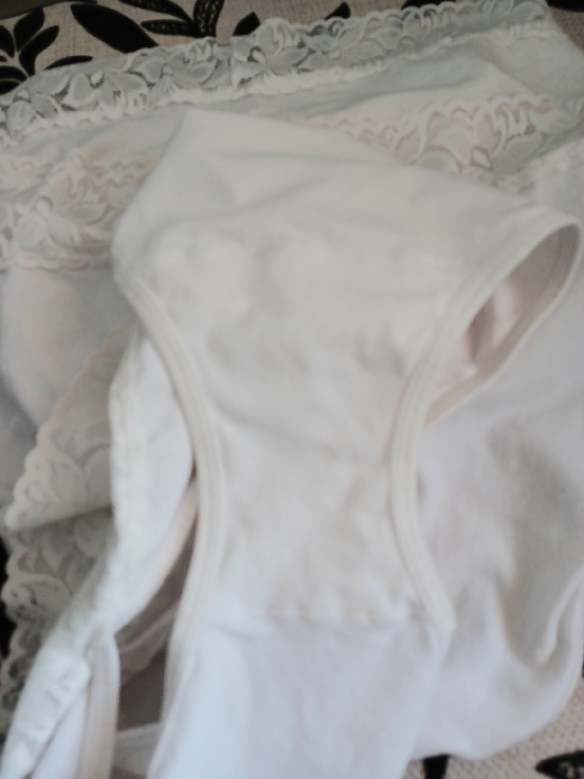 Women’s Three Brand New Size XL White Lace Waist Top Cotton Spandex Underwear